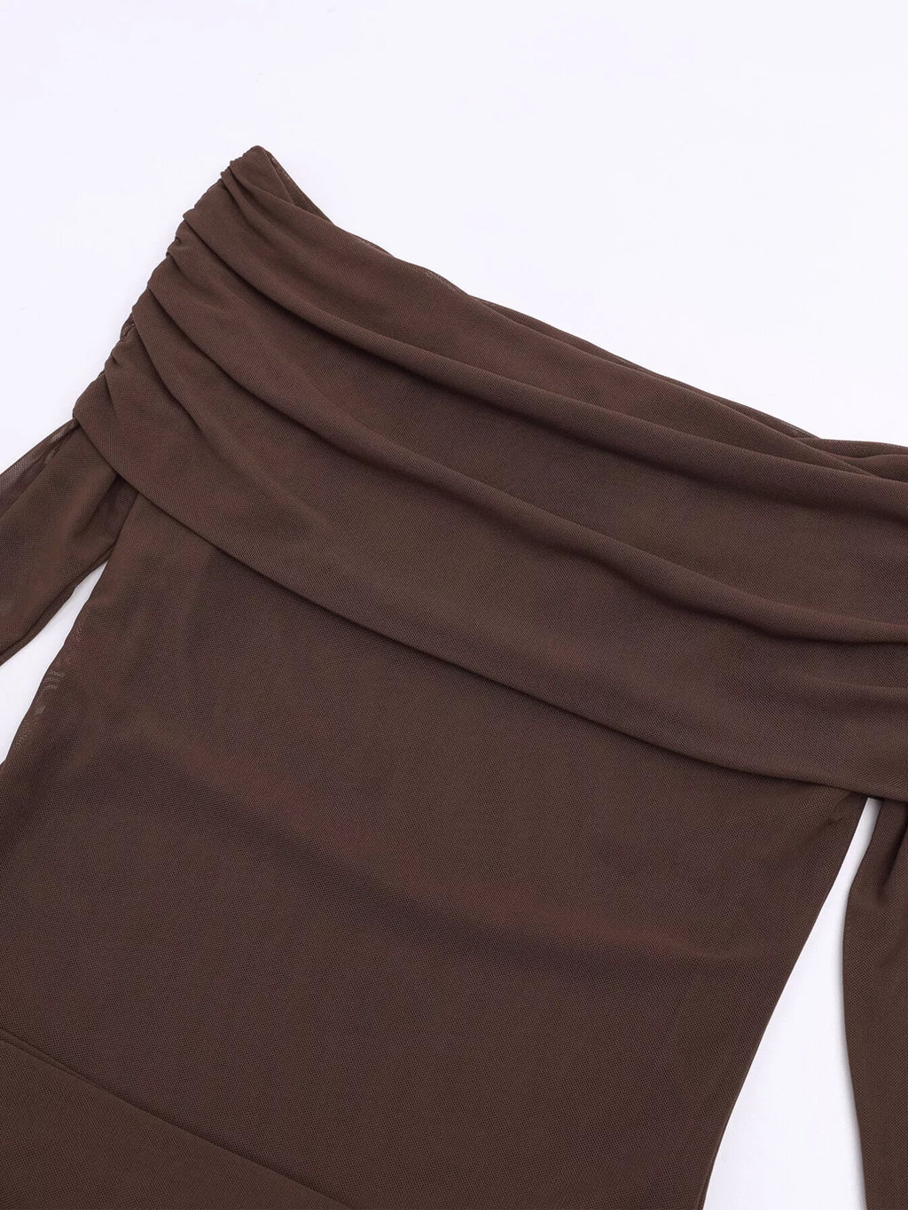 Off-shoulder Ruched Long Sleeve Maxi Dress (26)