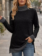 Turtleneck Raglan Sleeve T-shirt (5)
