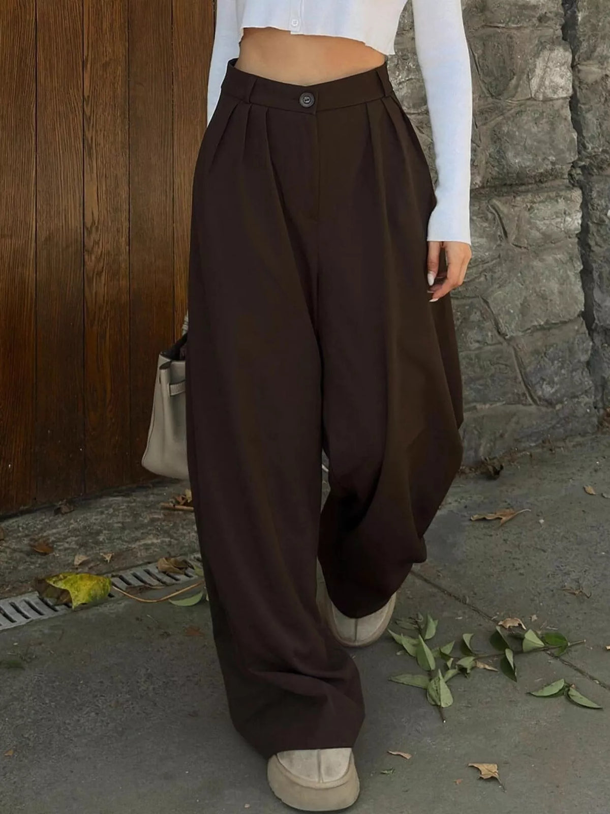 High-waisted Pleated Wide-leg Pants (10)