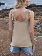 Tie Shoulder V-neck Sweater Vest (6)