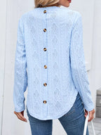 Openwork Textured Long Sleeve Top (2)
