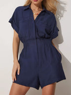 Johnny Collar Short Sleeve Romper (5)