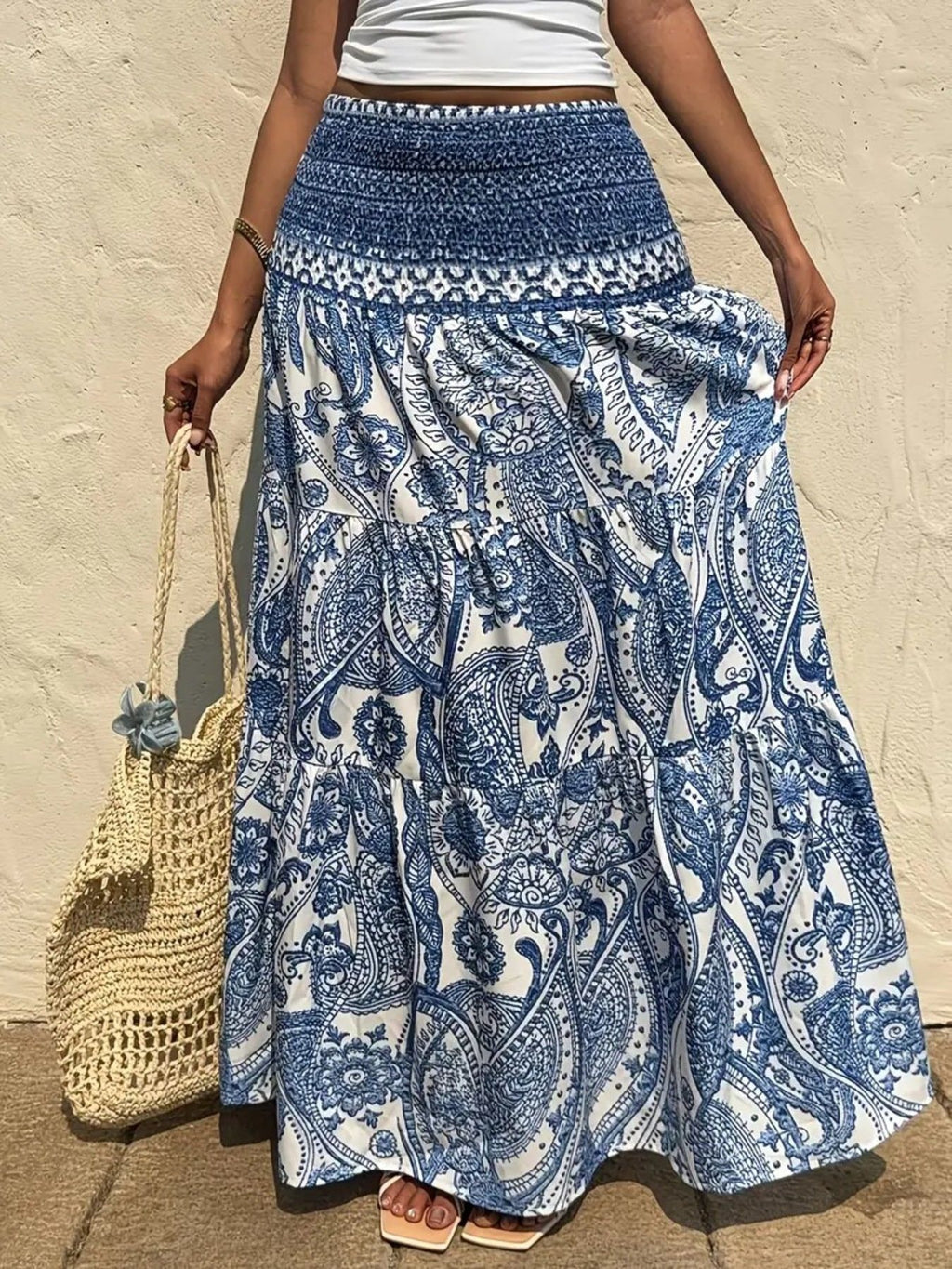 Paisley Print Maxi Skirt (5)