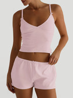 V-neck Cami Shorts Set (5)