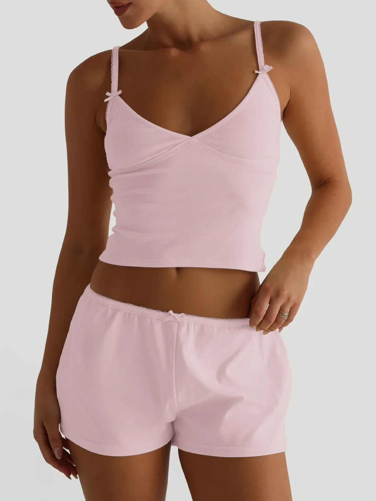 V-neck Cami Shorts Set (5)