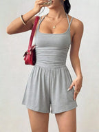 Ruched Spaghetti Strap Romper (18)
