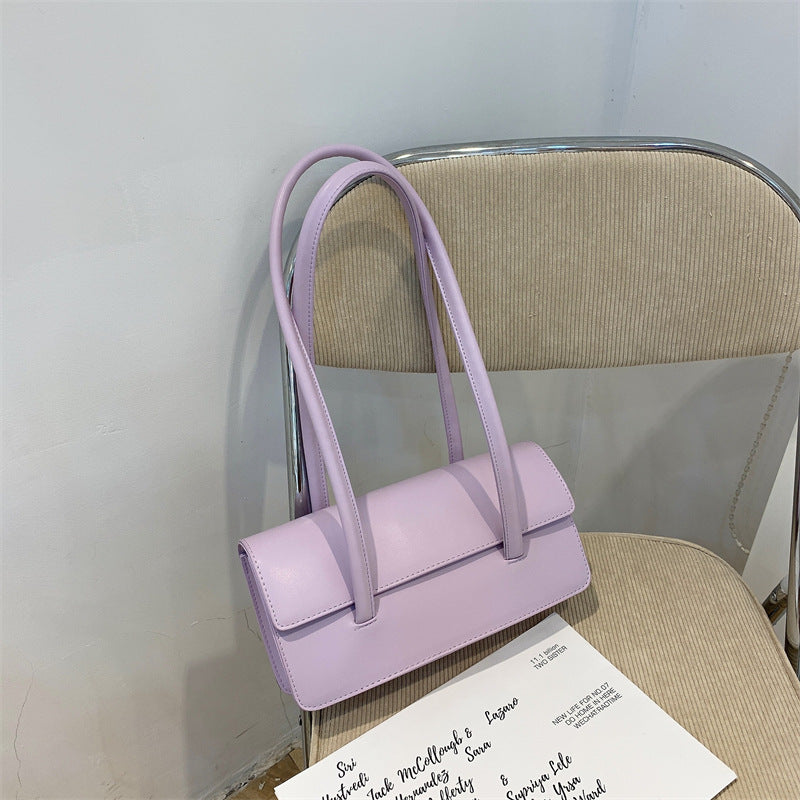 Minimalist Solid Color Shoulder Bag photo 1