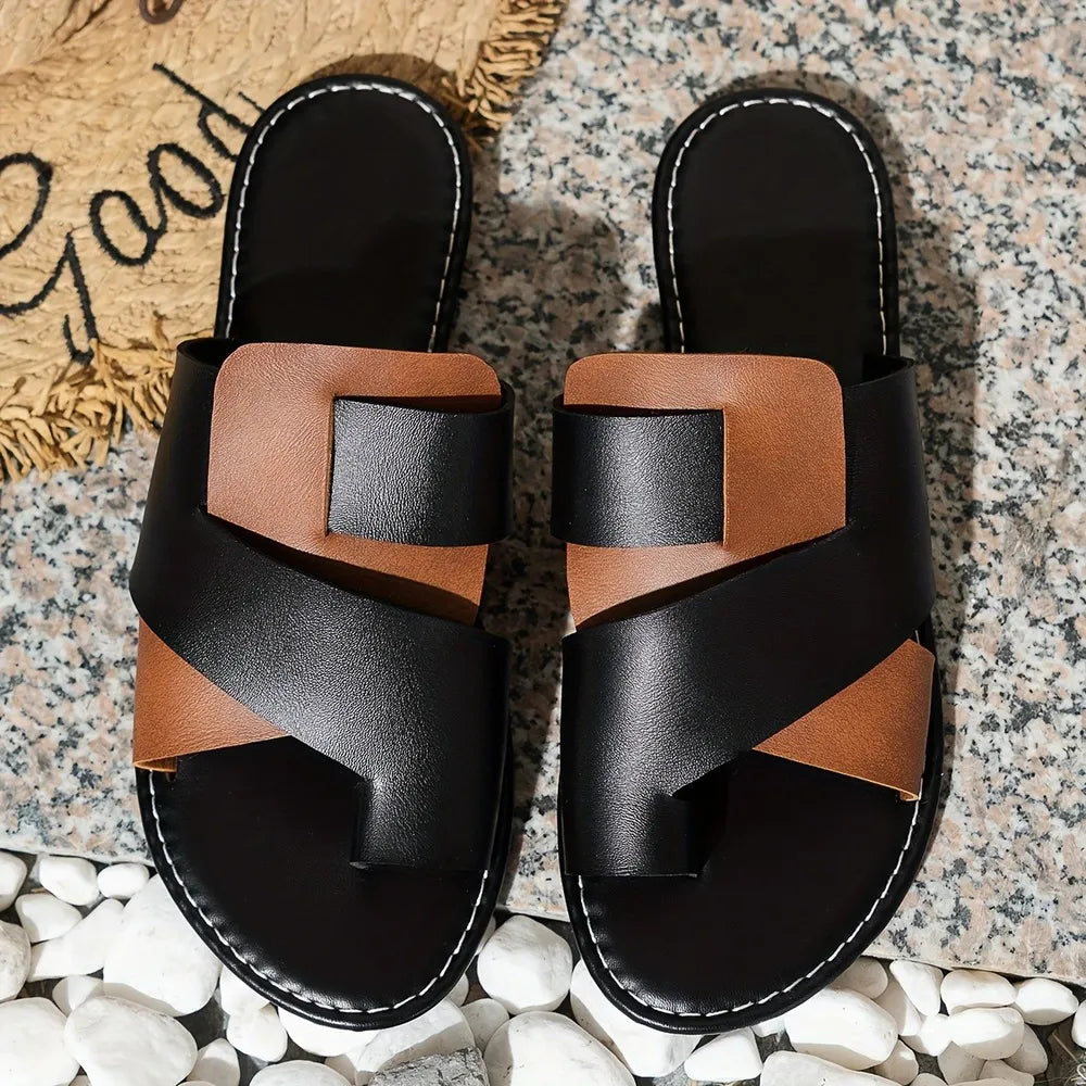 Toe Loop Flats Sandals (3)
