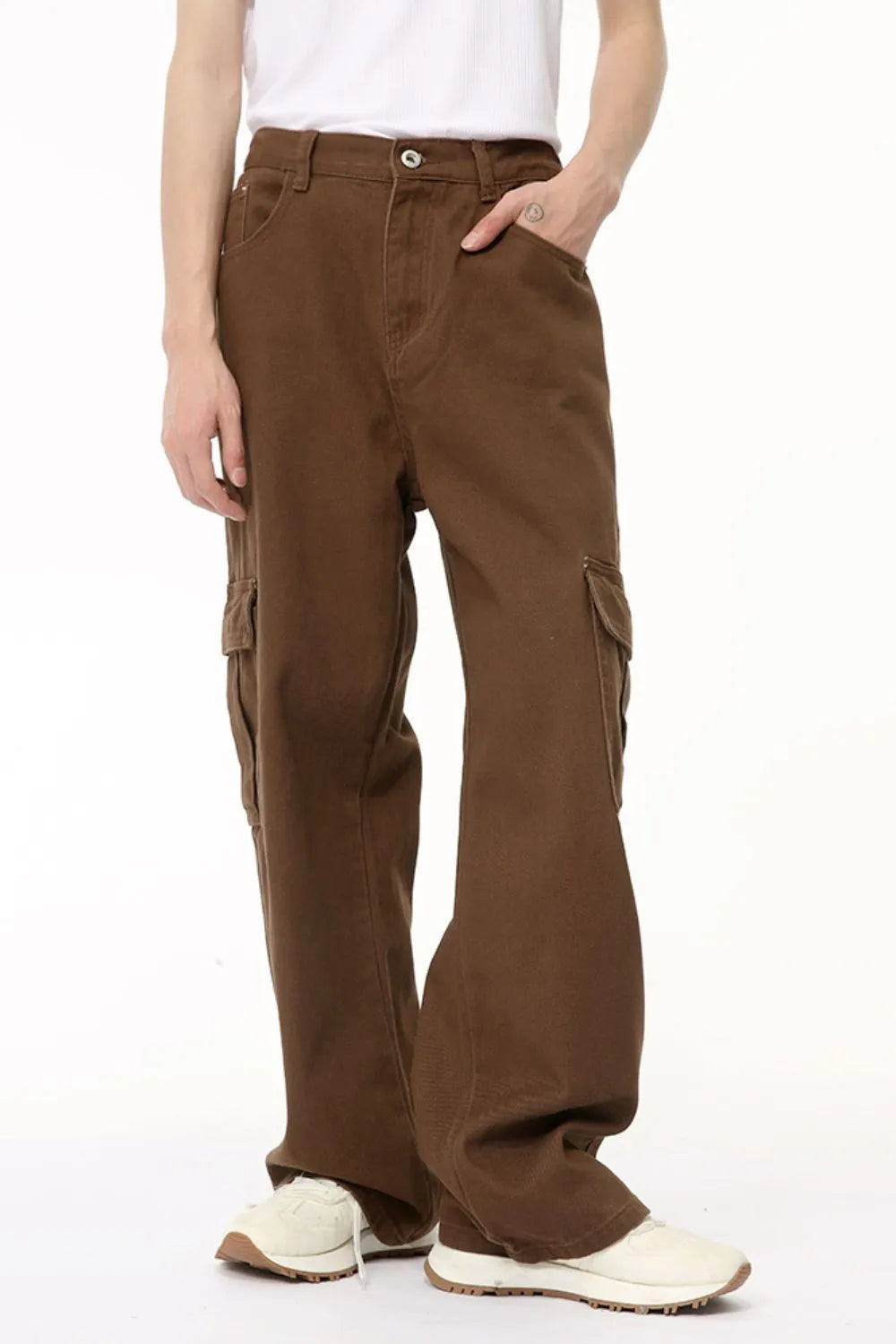 Hight Rise Wide Leg Cargo Pants (2)