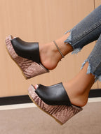 Pu Leather High Heel Sandals (6)