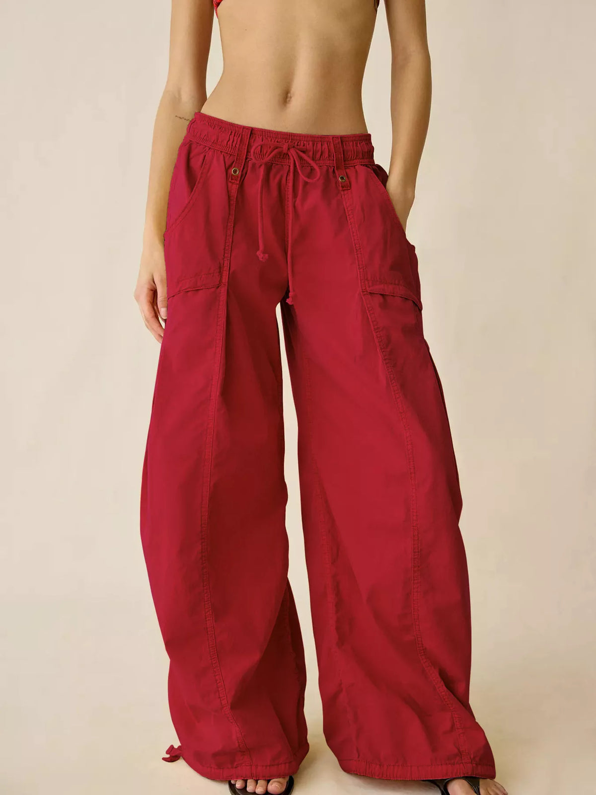 High-waisted Cargo Wide-leg Pants (12)