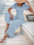 Printed Square Neck Puff Sleeve Jumpsuit (23)