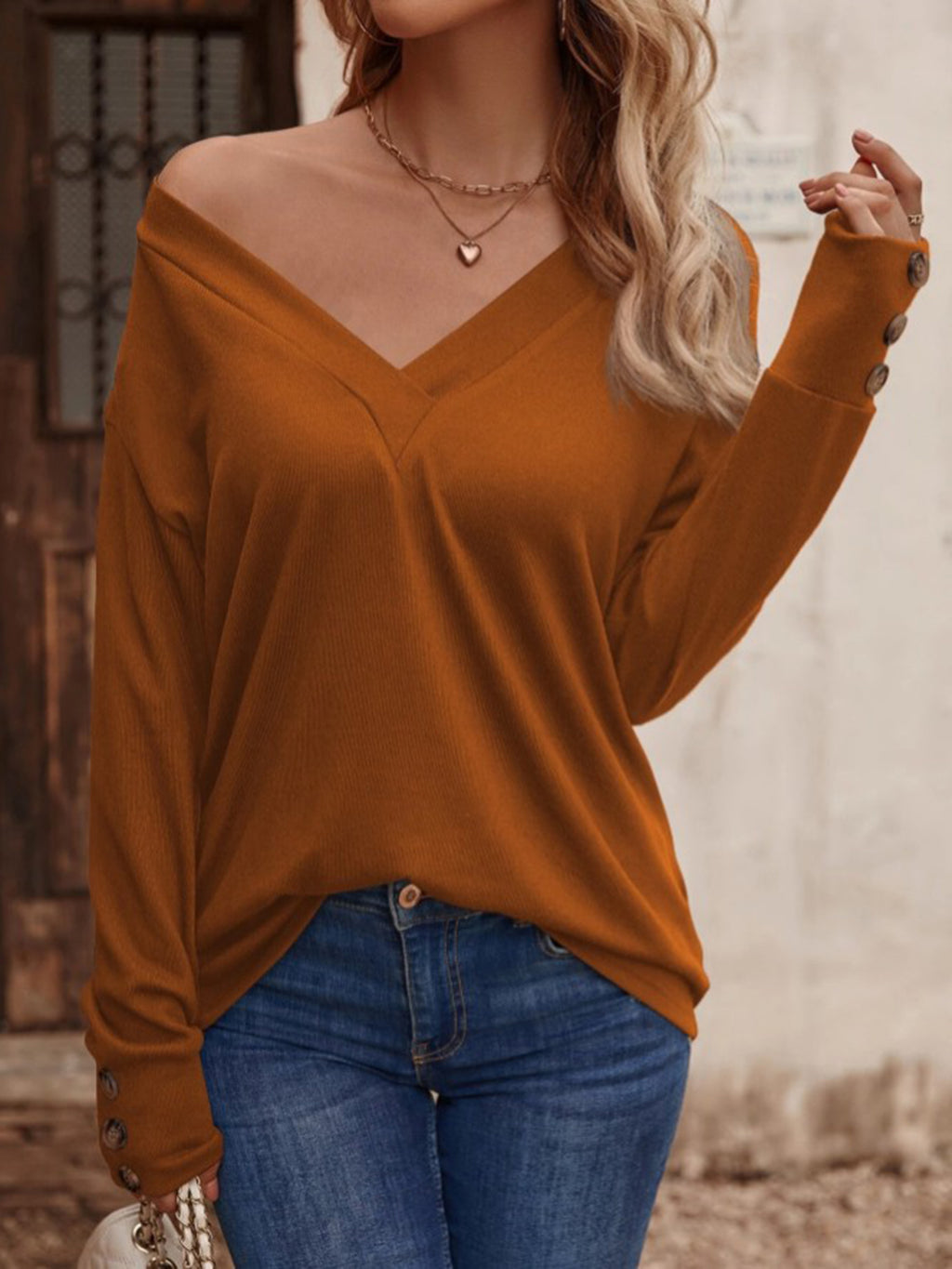 V-neck Long Sleeve Top (12)