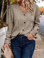V-neck Long Sleeve T-shirt (4)
