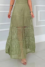 Hollowed-out Sleeveless Maxi Dress (2)