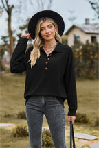 Collared Neck Long Sleeve Blouse (22)