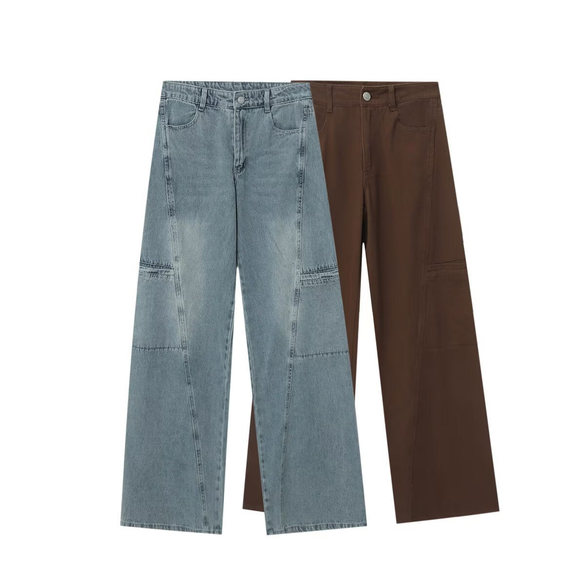 Summer Mid-waist Wide-leg Straight Jeans photo 2