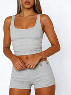 Wide Strap Tank Shorts Set (28)