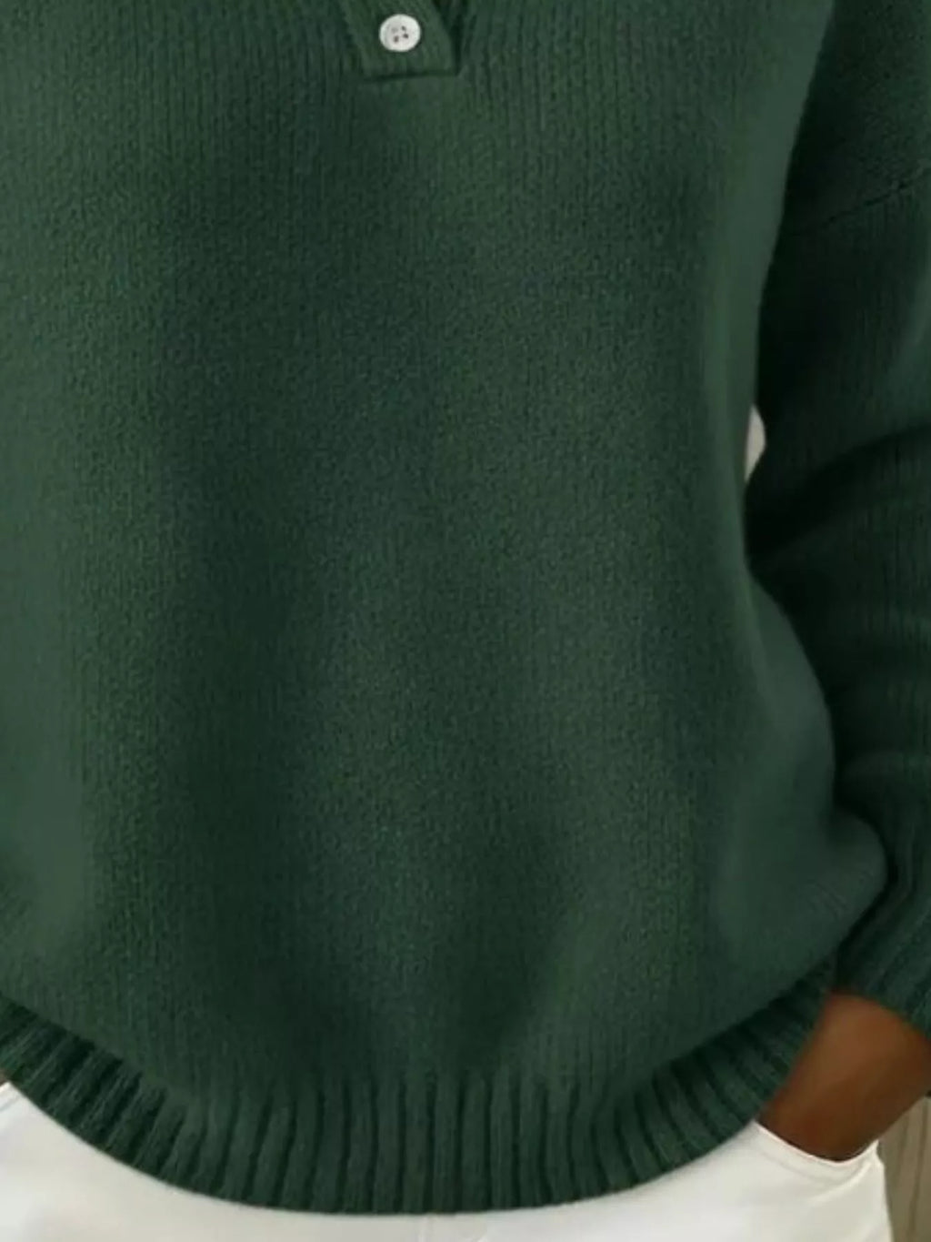 Full Size Button Detail Dropped Shoulder Sweater Plus (21)