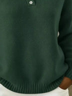 Full Size Button Detail Dropped Shoulder Sweater Plus (21)