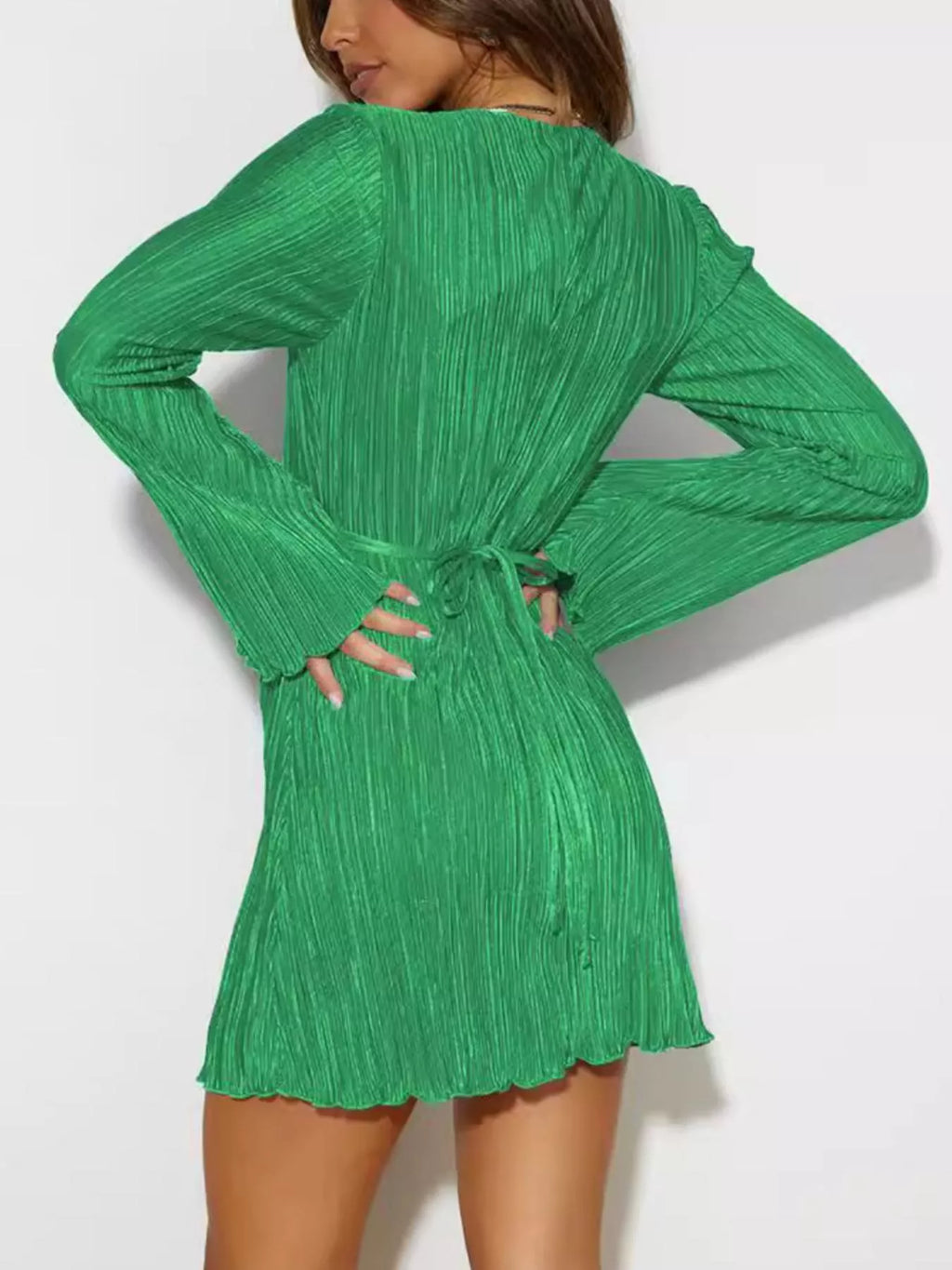 Cutout Flare Sleeve Mini Dress (8)