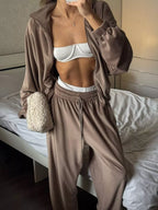 Zip-up Hoodie Joggers Set (14)