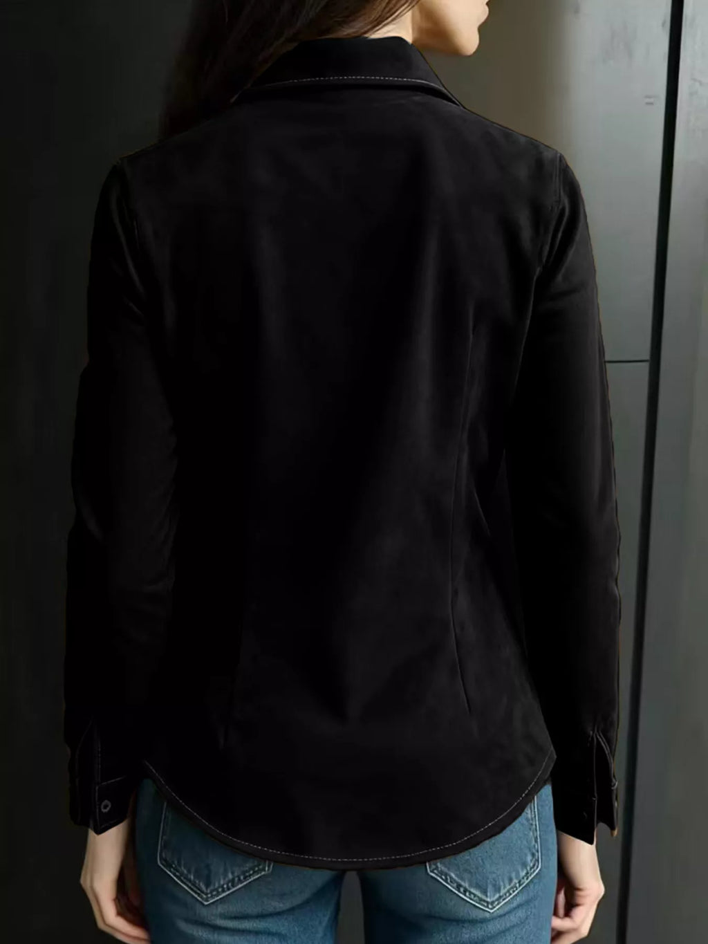 Suede Button-down Shirt (7)