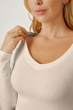 Round Neck Long Sleeve Cropped T-shirt (15)