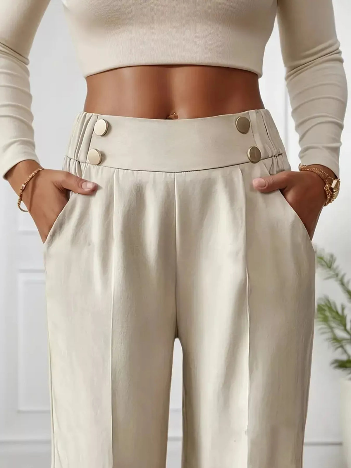Full Size High-waisted Wide-leg Pants Plus (2)