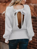 Tied Back Long Sleeve Sweater (2)