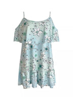 Floral Cold Shoulder Ruffle Mini Dress (6)