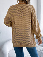 Openwork Open-front Long Sleeve Cardigan (14)