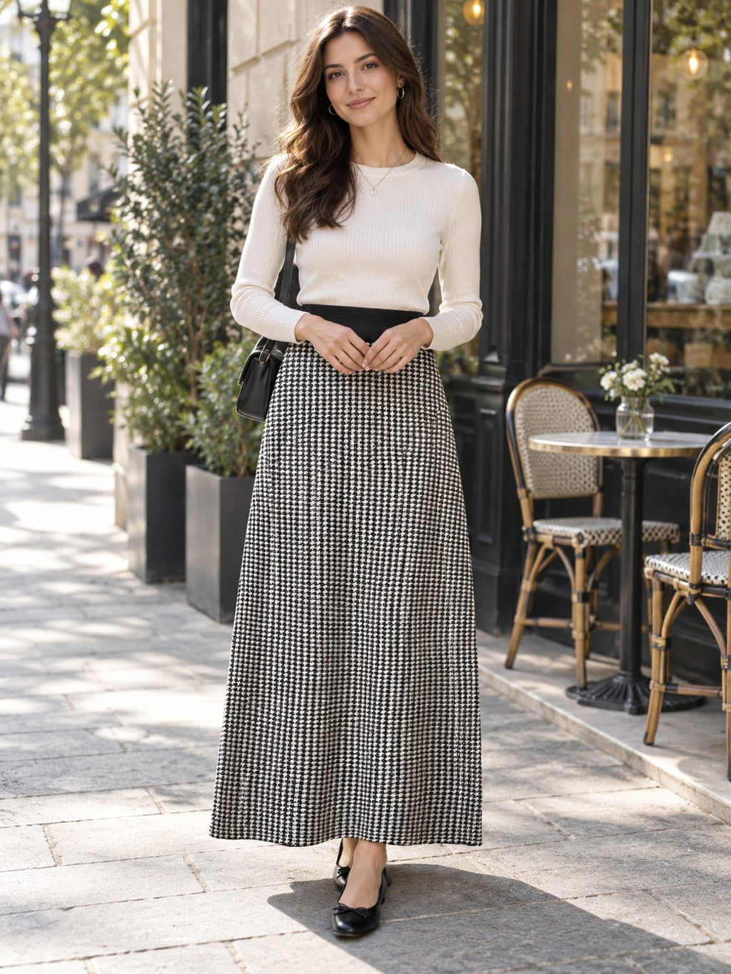 Bag Hip Skirt styled on a model