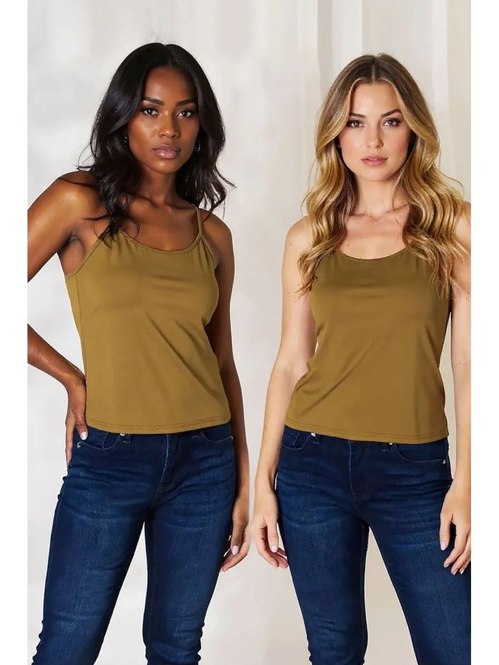 Full Size Round Neck Slim Cami Plus