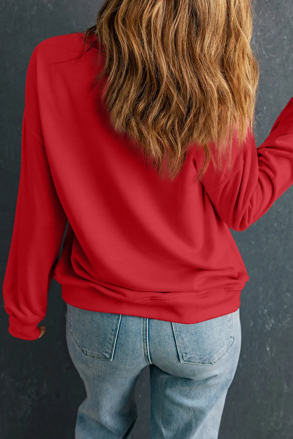 Round Neck Dropped Shoulder Sweatshirt (16)