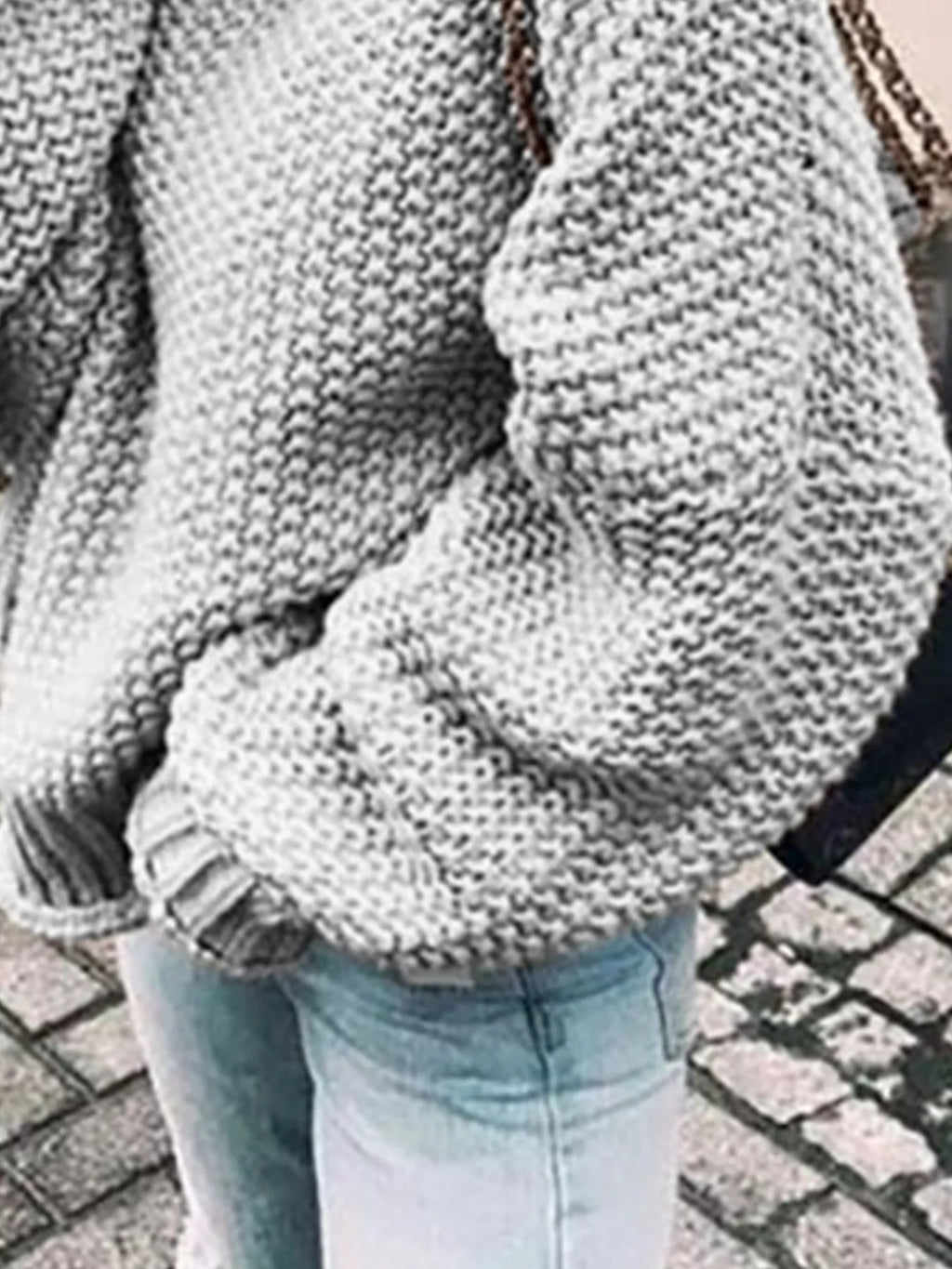 Chunky Knit Turtleneck Sweater (8)