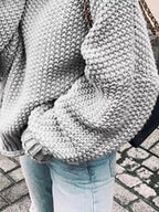 Chunky Knit Turtleneck Sweater (8)