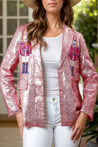Sequin Nutcracker Long Sleeve Blazer (9)