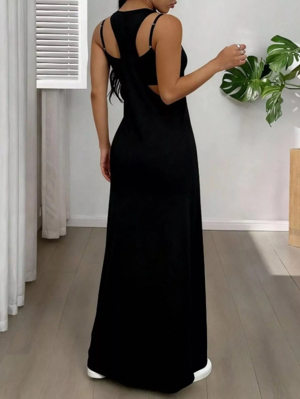 Scoop Neck Cami Maxi Dress Set (10)