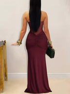 Twisted Front Ruched Bodycon Maxi Dress (6)