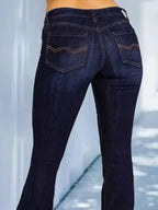 Full Size Wash Flare Jeans Pockets Plus (3)