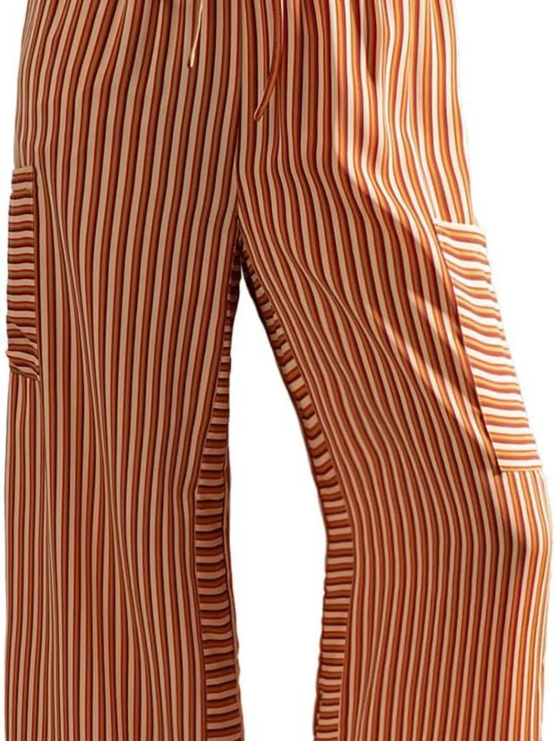 Contrast Striped Wide Leg Pants (22)