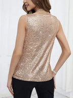Sequin Cowl Neck Tank (4)