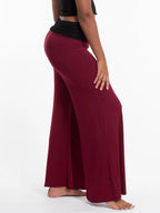 High Waisted Wide Leg Yoga Pants Contrast Waistband (11)