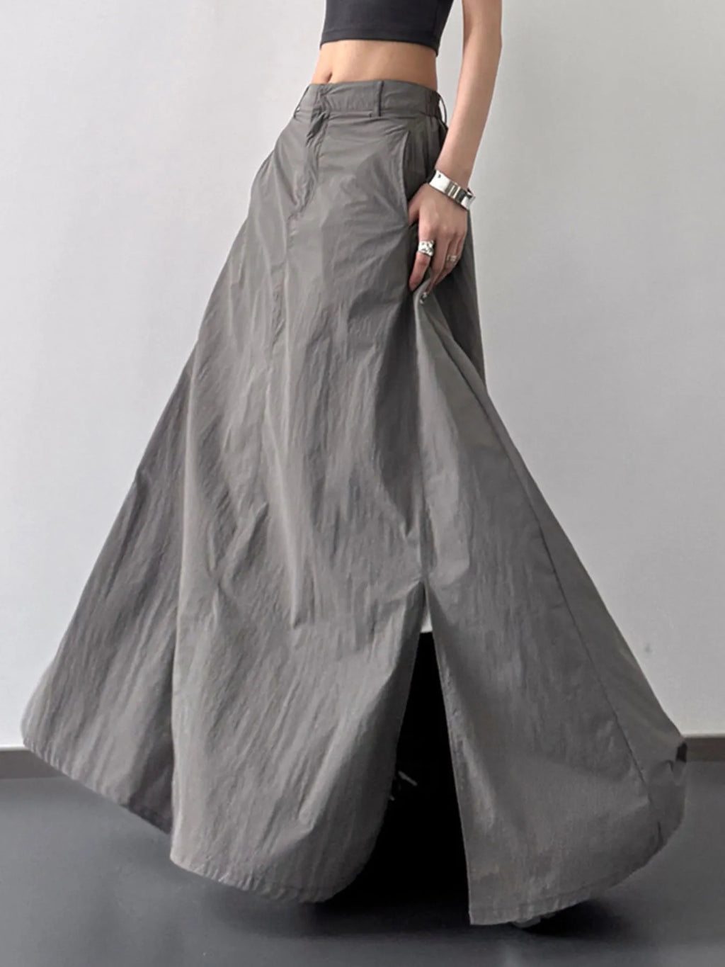 High Waist Slit Maxi Skirt (11)