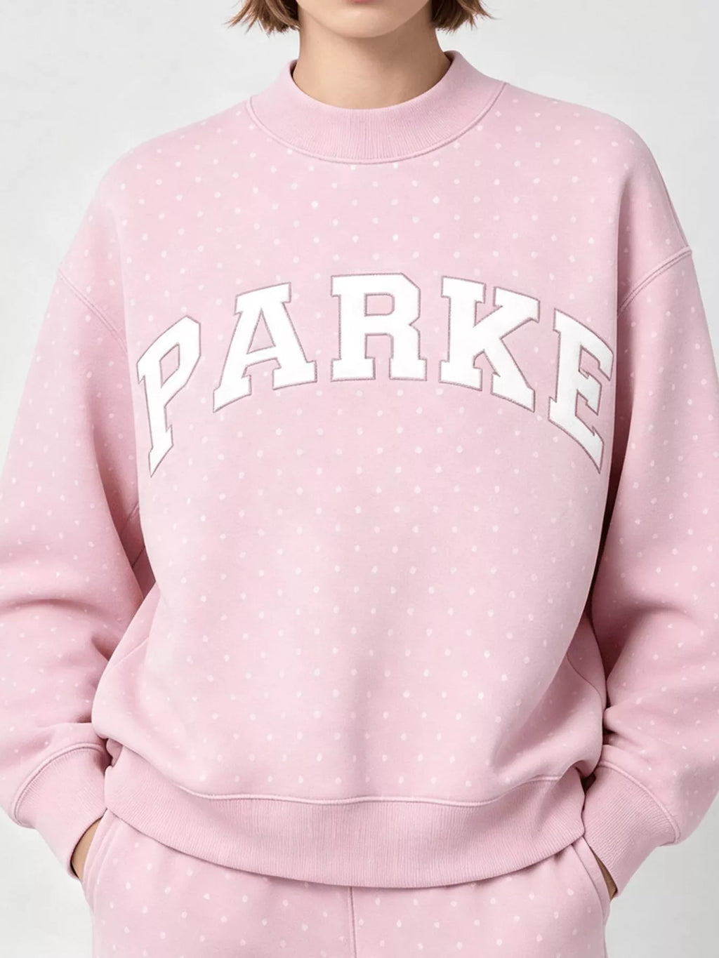 Polka Dot Letter Graphic Sweatshirt