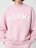 Polka Dot Letter Graphic Sweatshirt