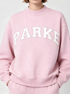 Polka Dot Letter Graphic Sweatshirt