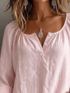Button Detail Long Sleeve Top (3)
