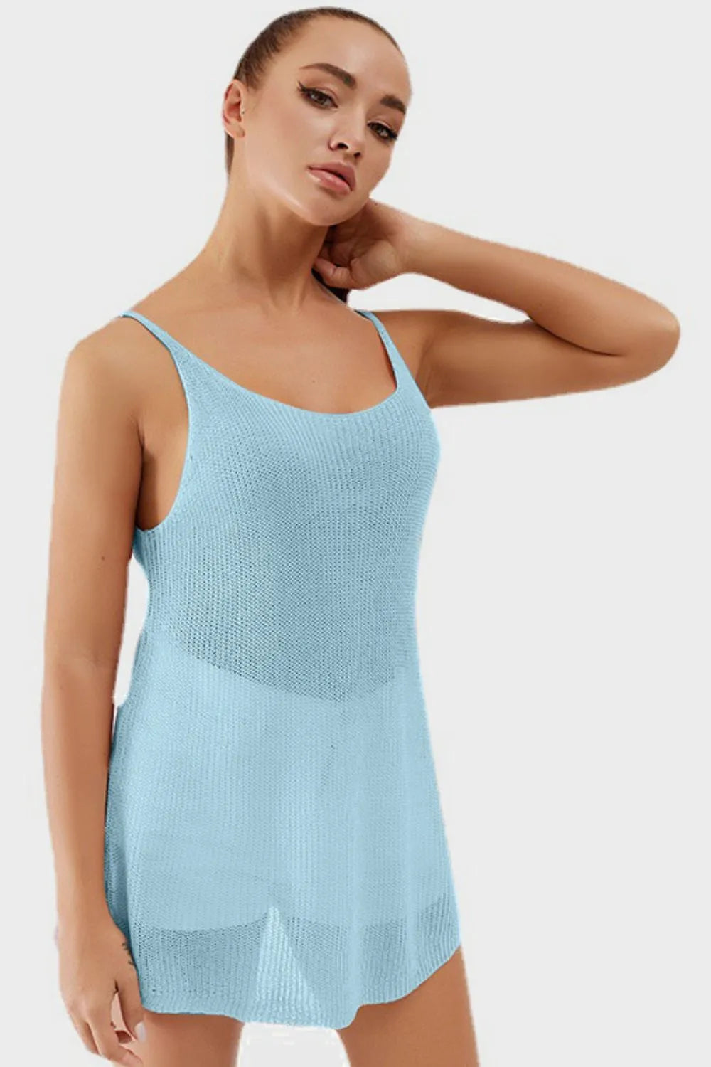 Scoop Neck Spaghetti Strap Knit Cami (11)